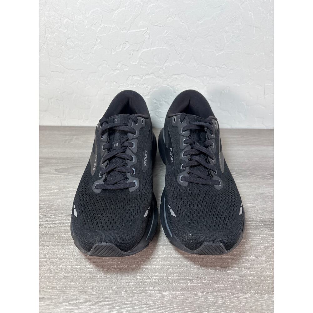 Brooks Ghost 15 Wms Sz 10 Narrow (2A) Triple Black Athletic Running Shoe Sneaker - Picture 3 of 9